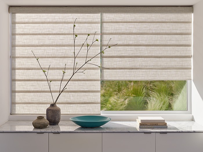 Vignette® Modern Roman Shades; Fabric: Rory  Color: Brushed Beige